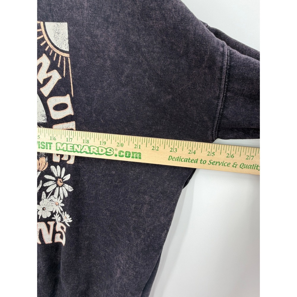 Maurices Boho Faith Can Move Mountains Sweatshirt Womens Large Acid Wash Graphic - Picture 7 of 9